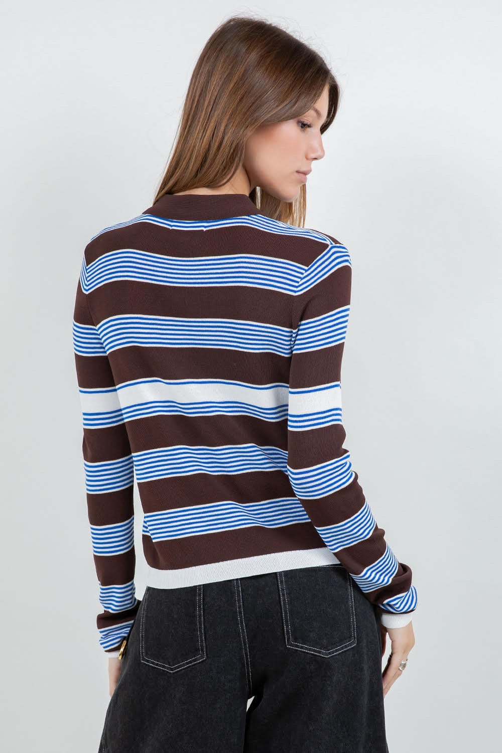 STRIPED KNIT CARDIGAN
