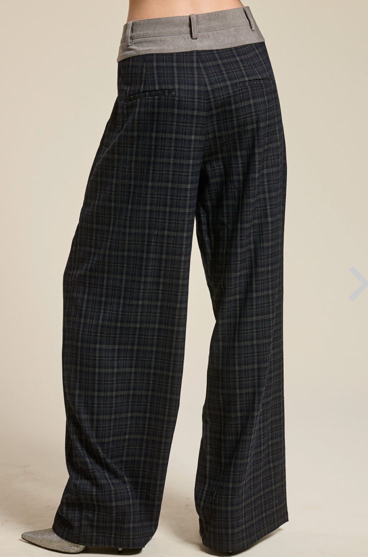 CHECK TROUSERS