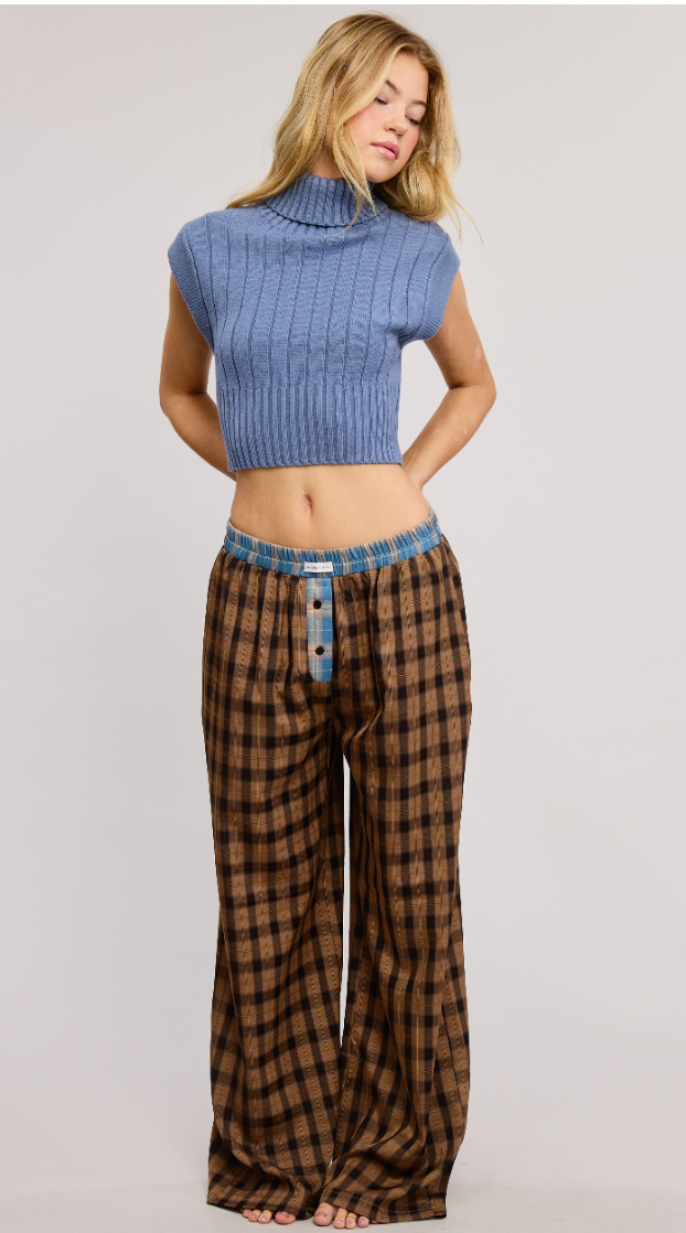 CHECK PANTS
