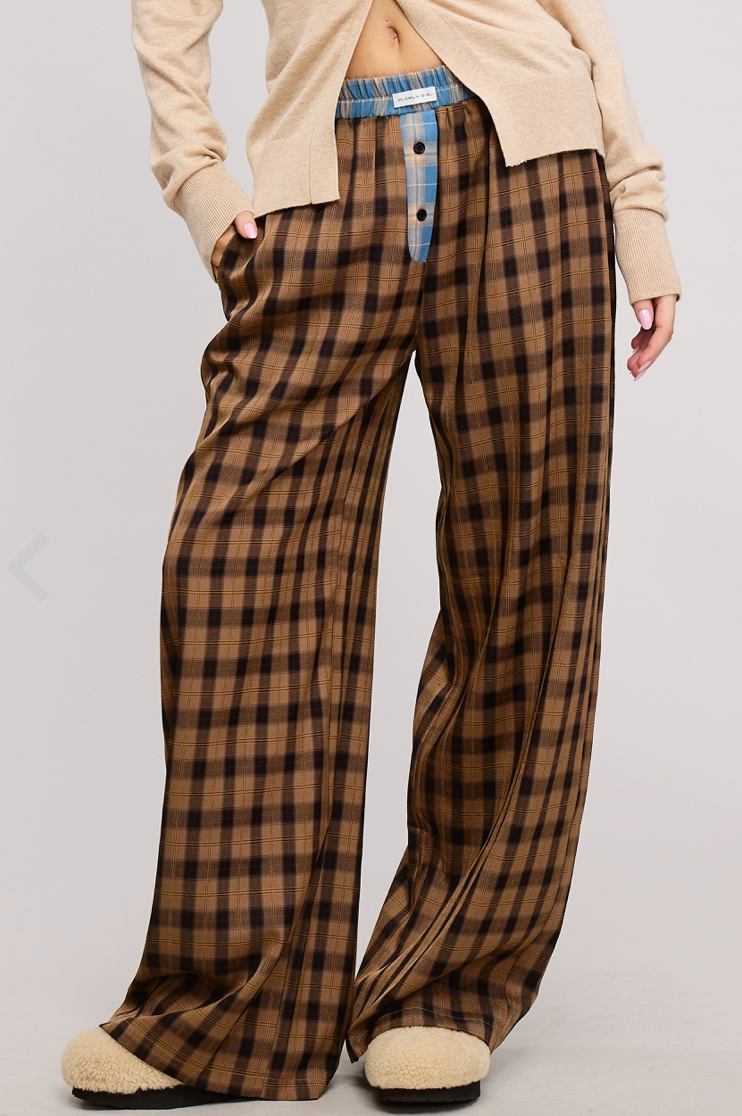 CHECK PANTS