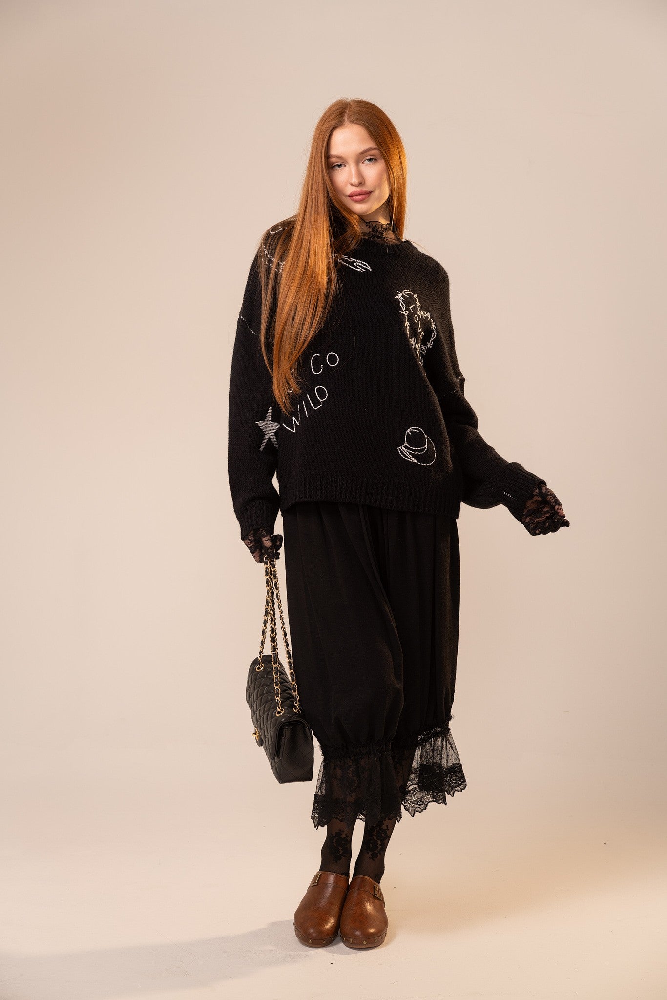 CREWNECK PRINT SWEATER