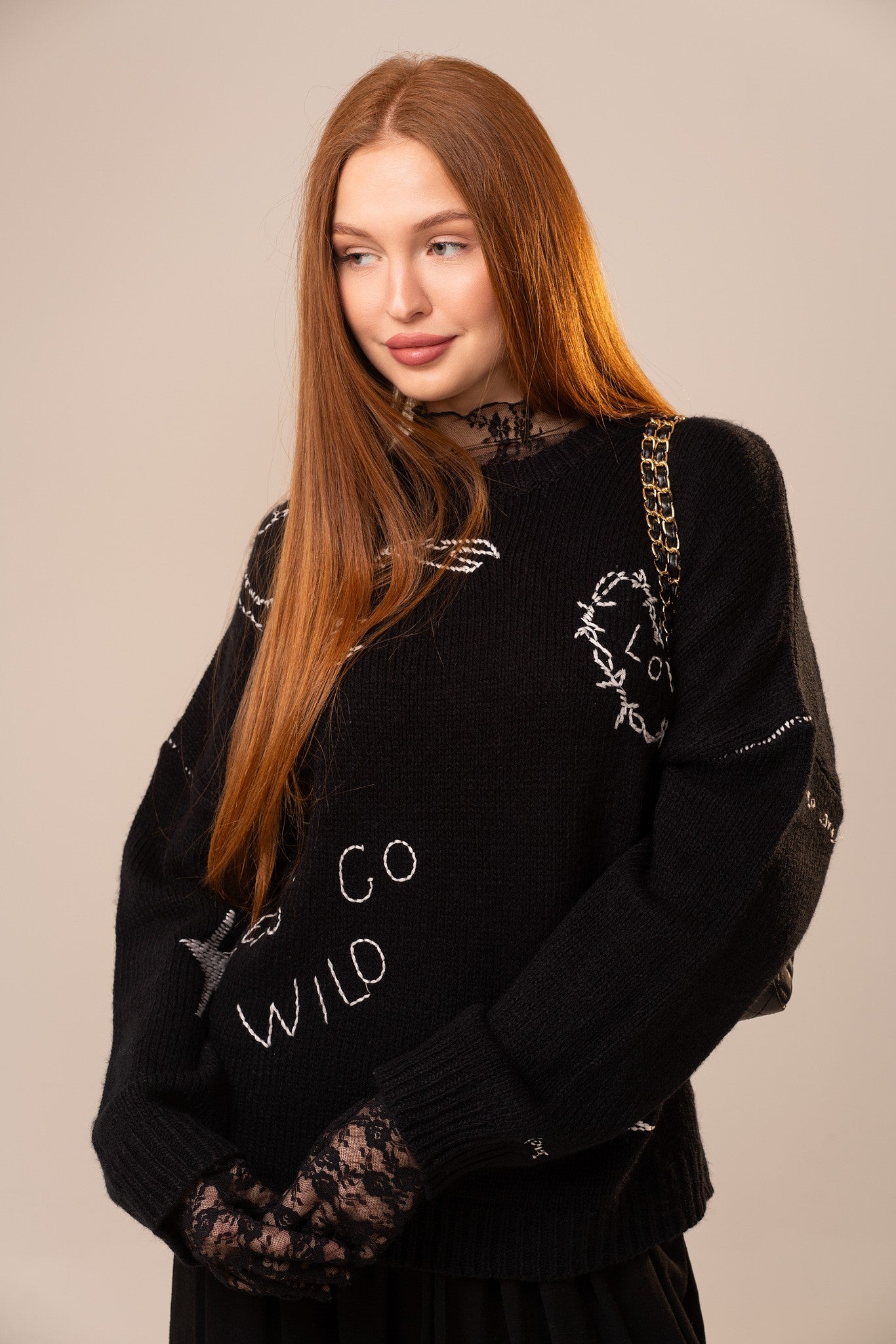 CREWNECK PRINT SWEATER