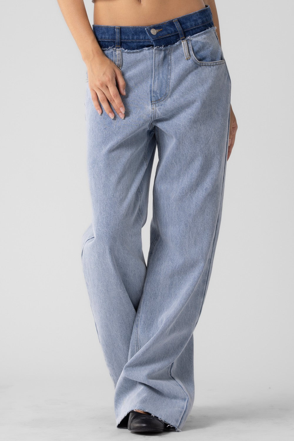 DOUBLE WAIST JEANS