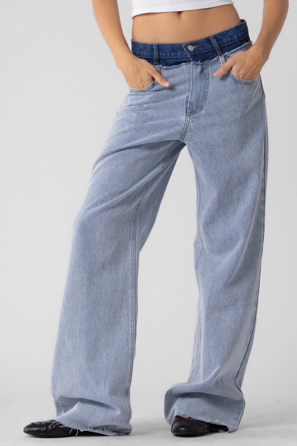 DOUBLE WAIST JEANS