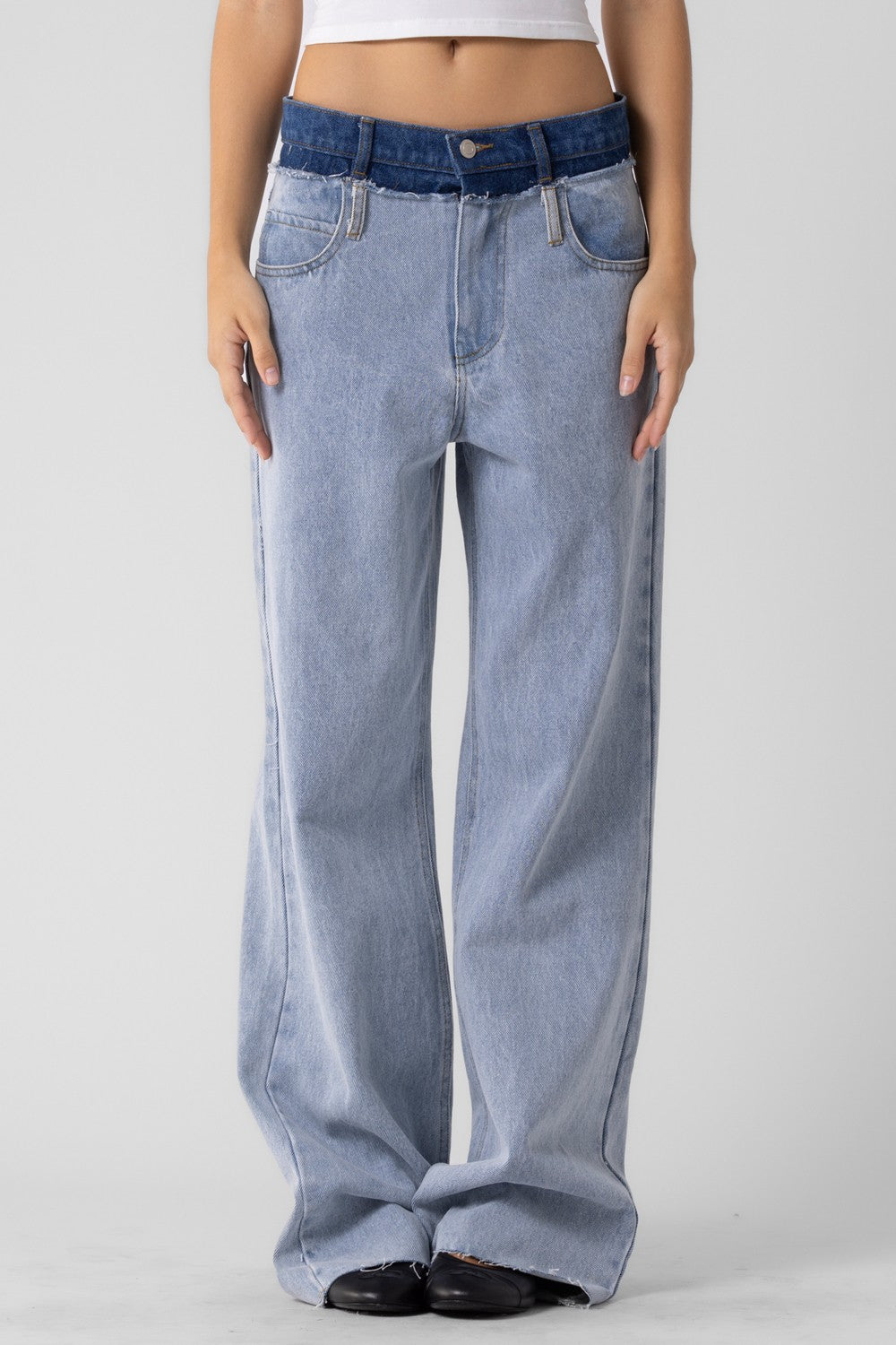 DOUBLE WAIST JEANS