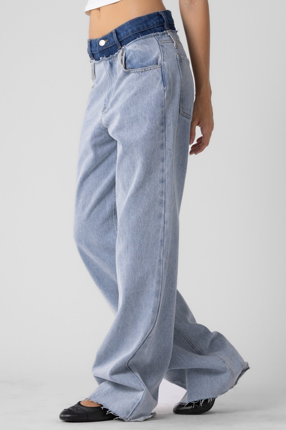 DOUBLE WAIST JEANS