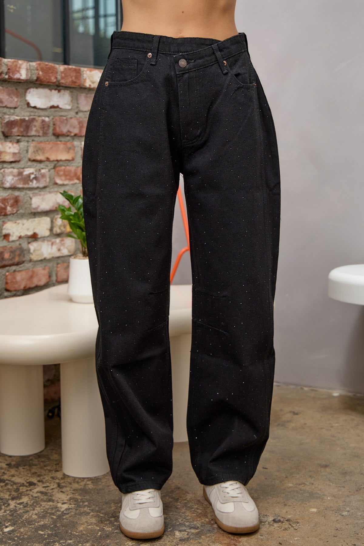 CRYSTAL STUDDED JEANS