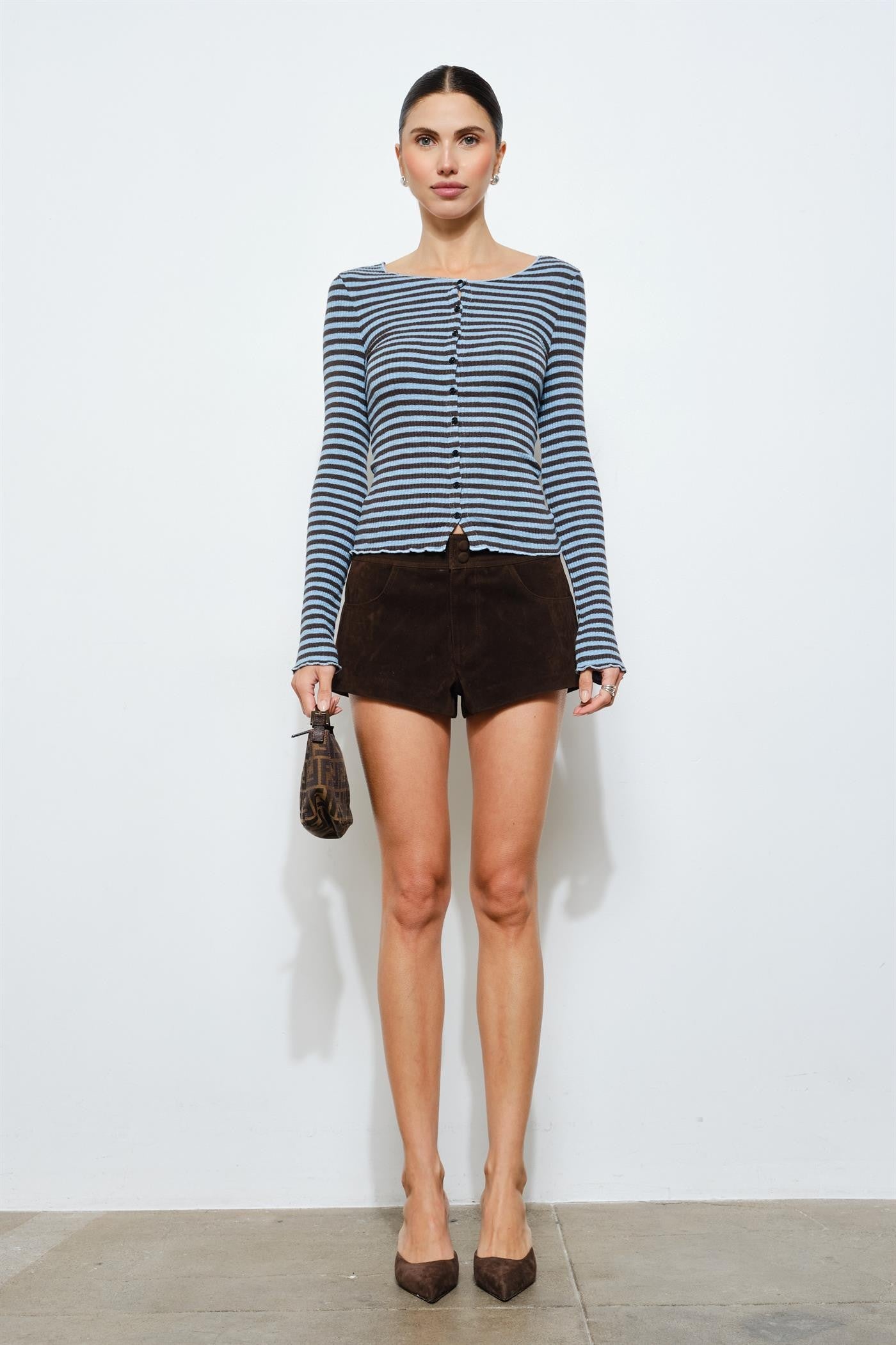 DREE STRIPED KNIT TOP BLUE