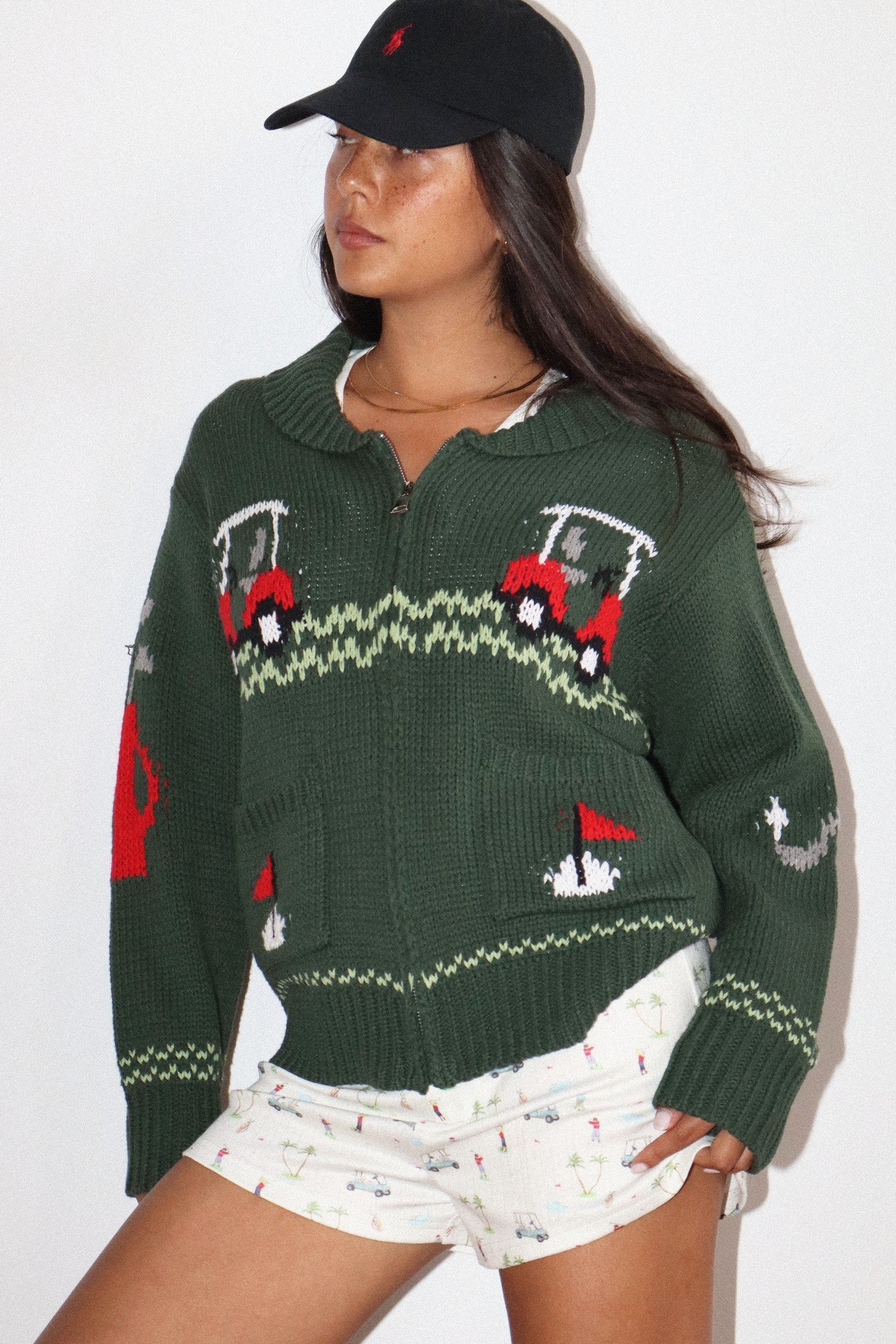 GOLF ZIP UP SWEATER