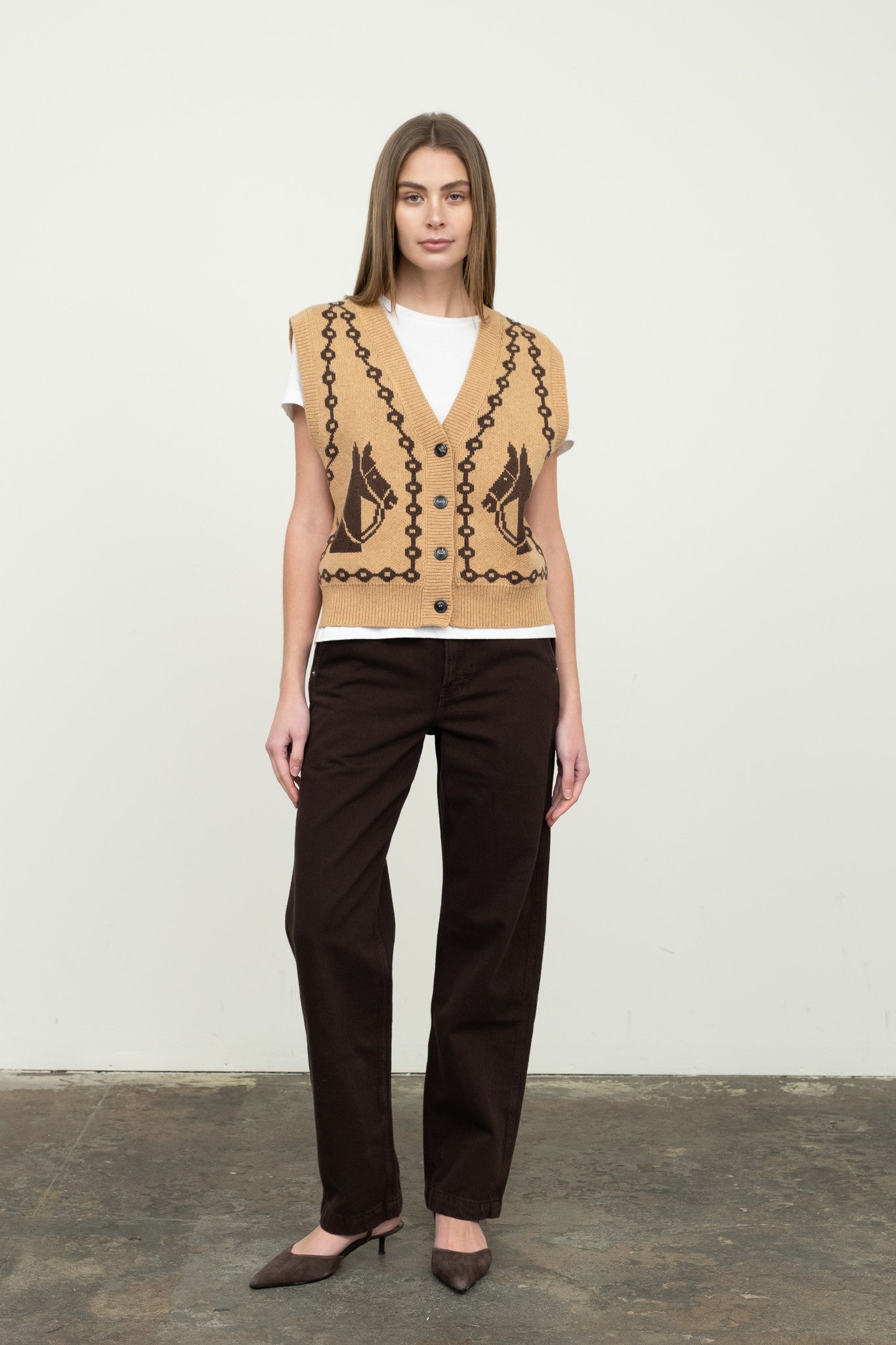 HORSE KNIT VEST