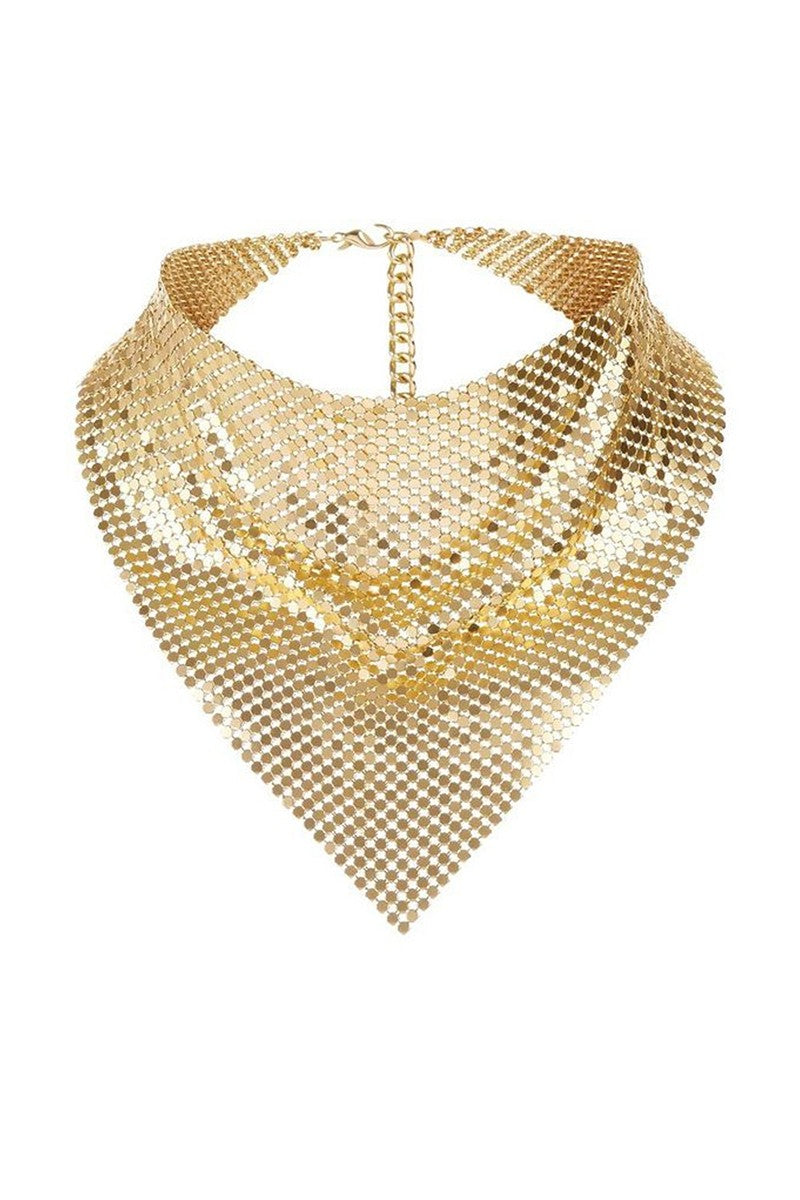 METALIC SEQUIN BANDANA GOLD
