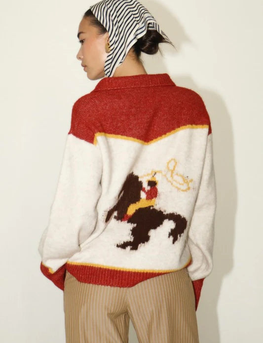 RODEO COWBOY KNIT SWEATER  