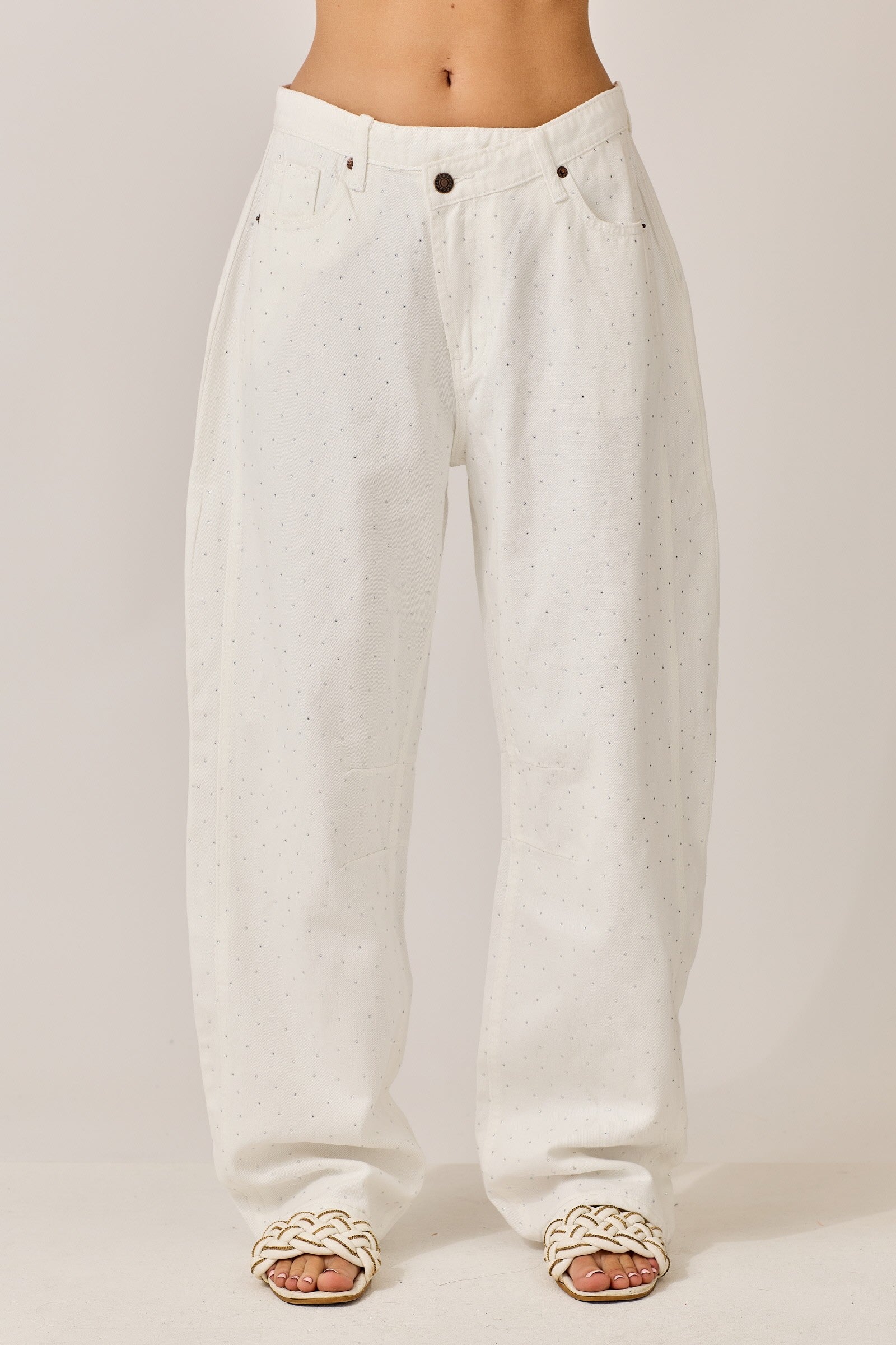 CRYSTAL STUDDED JEANS