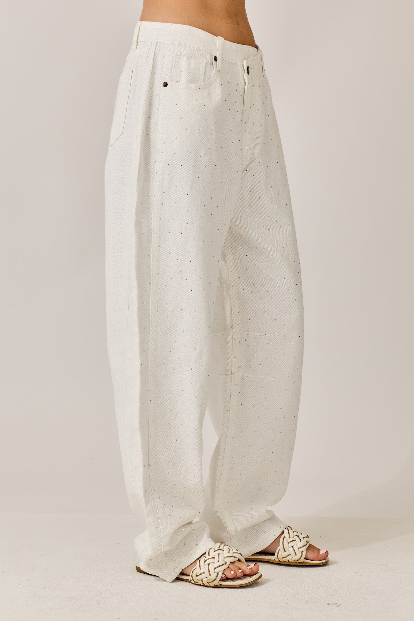 CRYSTAL STUDDED JEANS