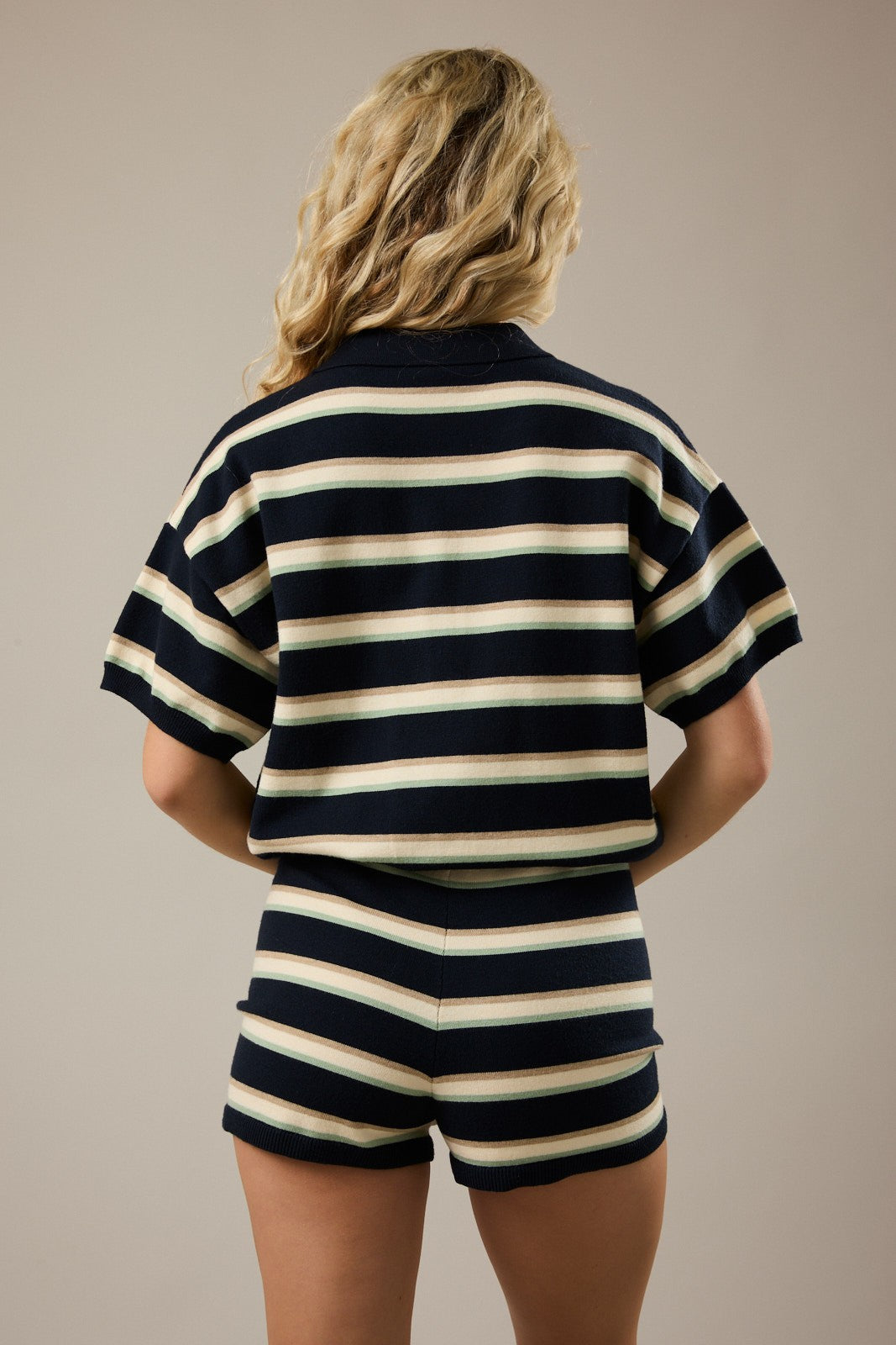 SHORT SLEEVE STRIPED JUMPER