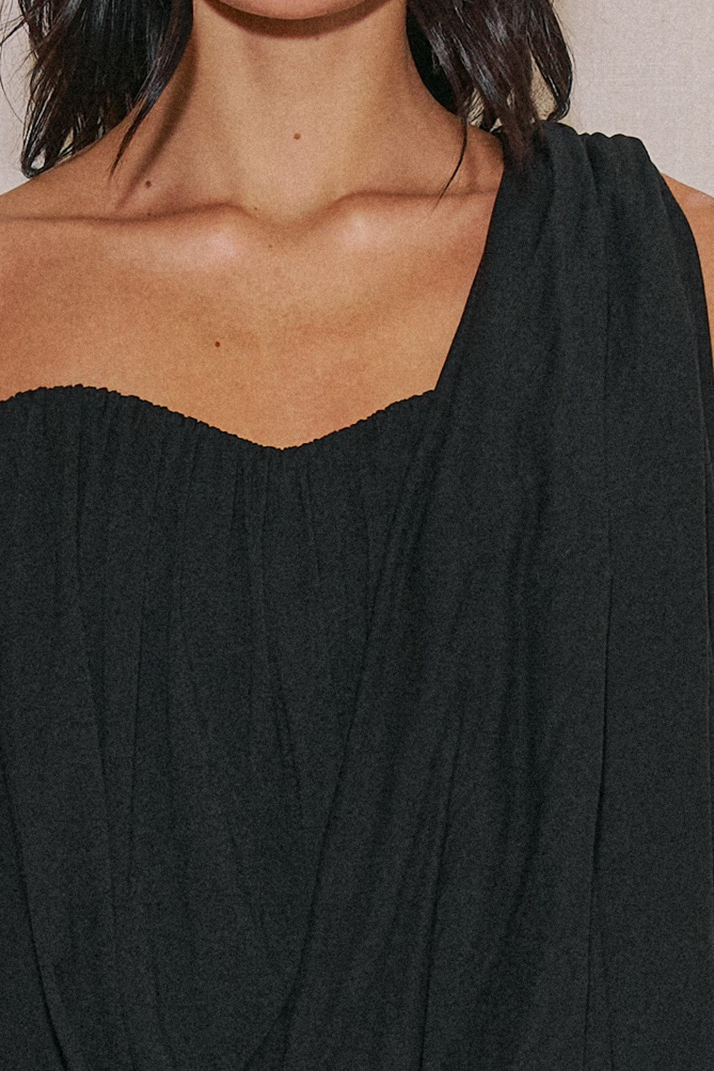DRAPED SCARF TUBE TOP