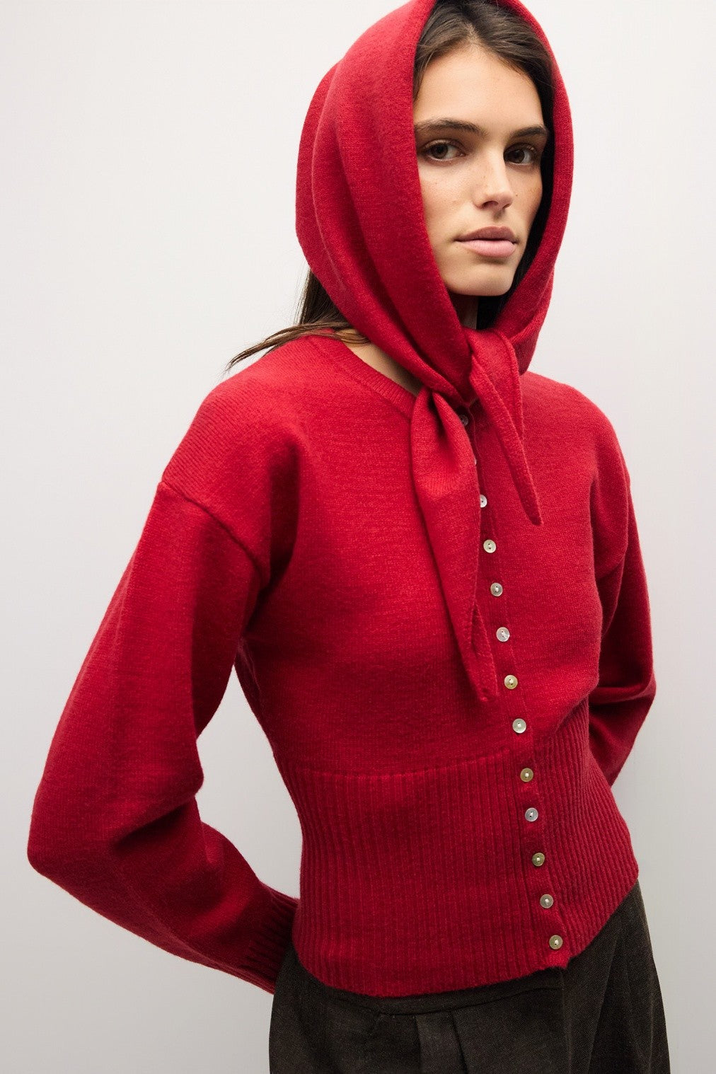 THE BRIANA CARDIGAN CHERRY