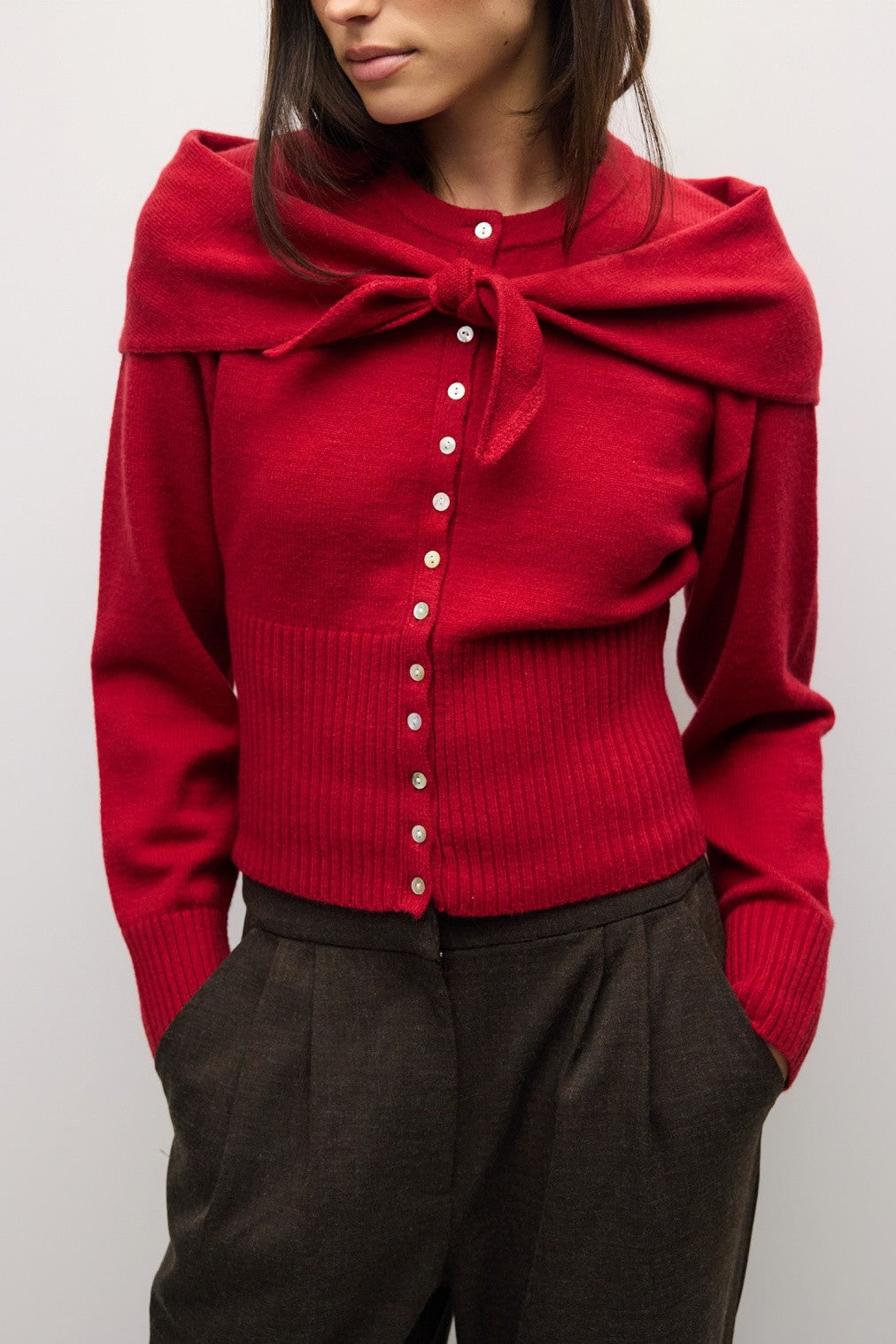 THE BRIANA CARDIGAN CHERRY