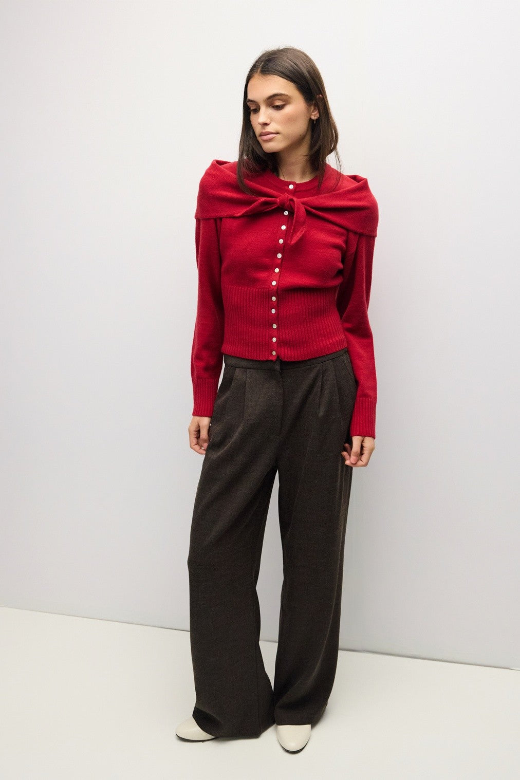 THE BRIANA CARDIGAN CHERRY