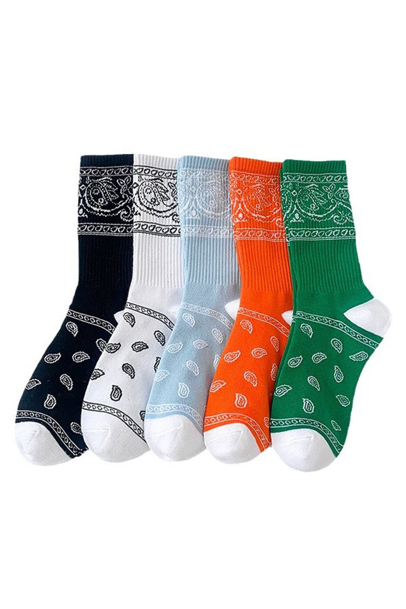BANDANA SOCKS GREEN