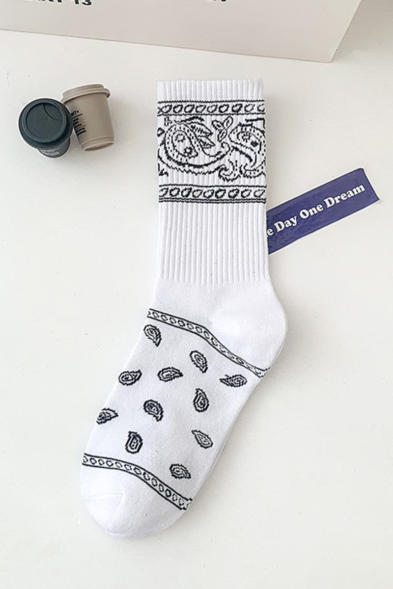 BANDANA SOCKS WHITE